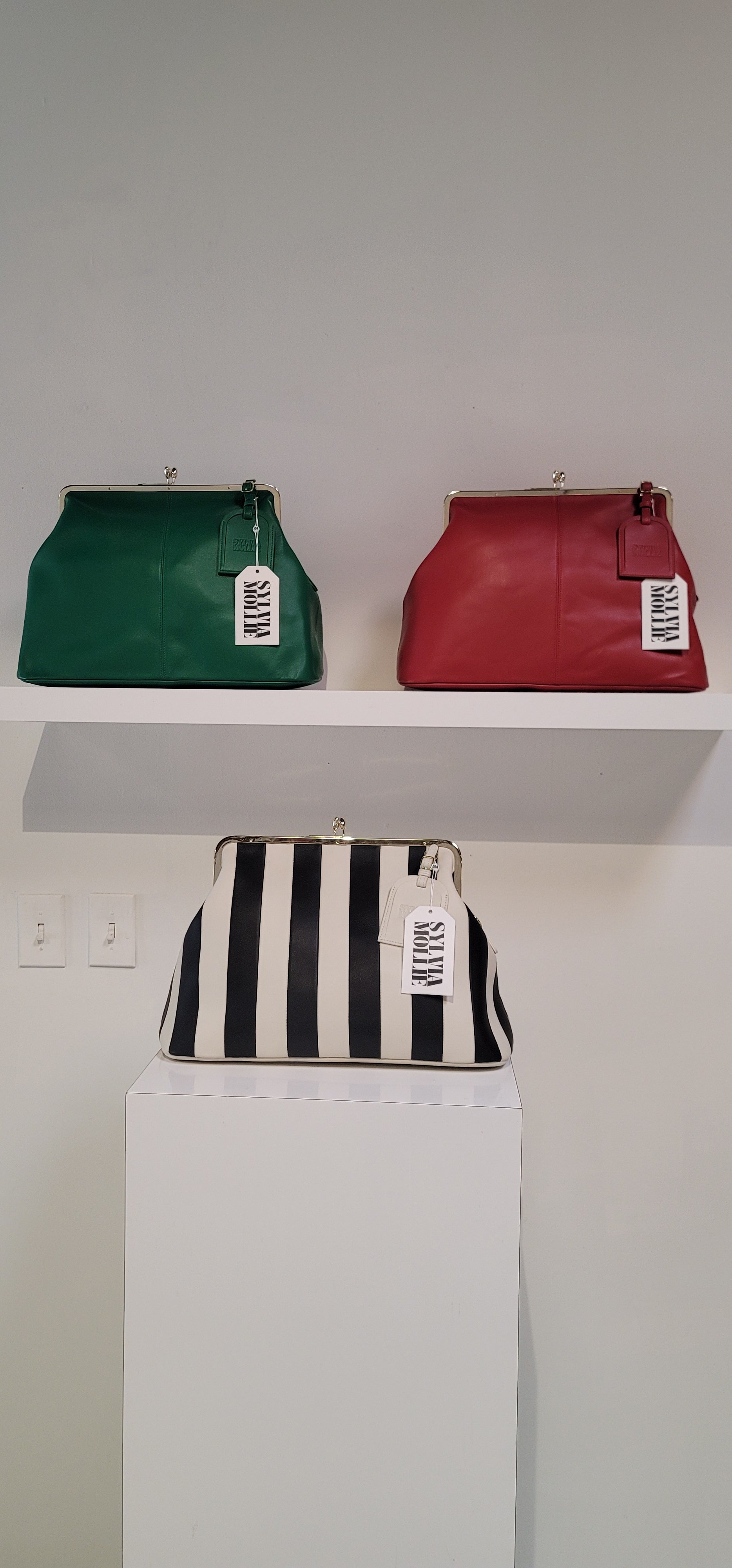 The Fannie Bag in red leather by Sylvia Mollie