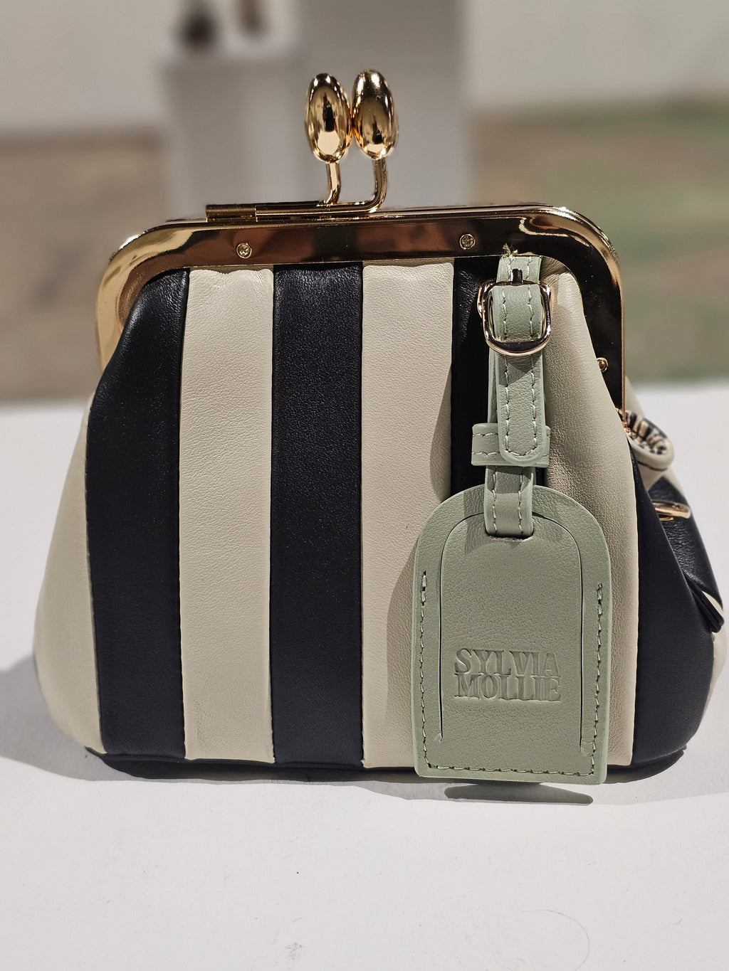 The Sylvia Mollie Lil Fannie in black and ecru stripe