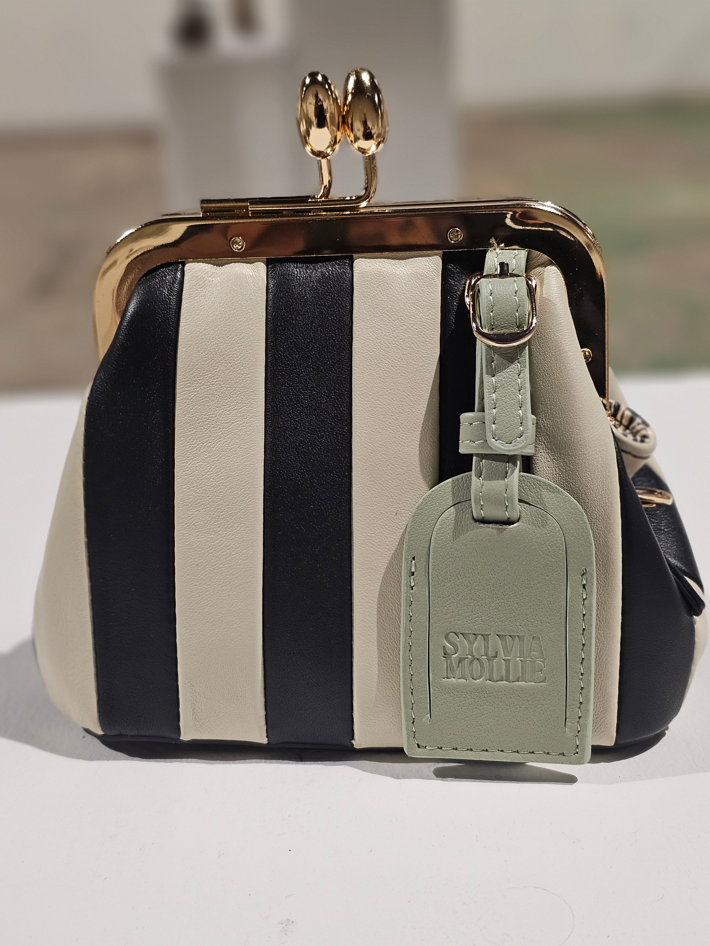 The Sylvia Mollie Lil Fannie in black and ecru stripe