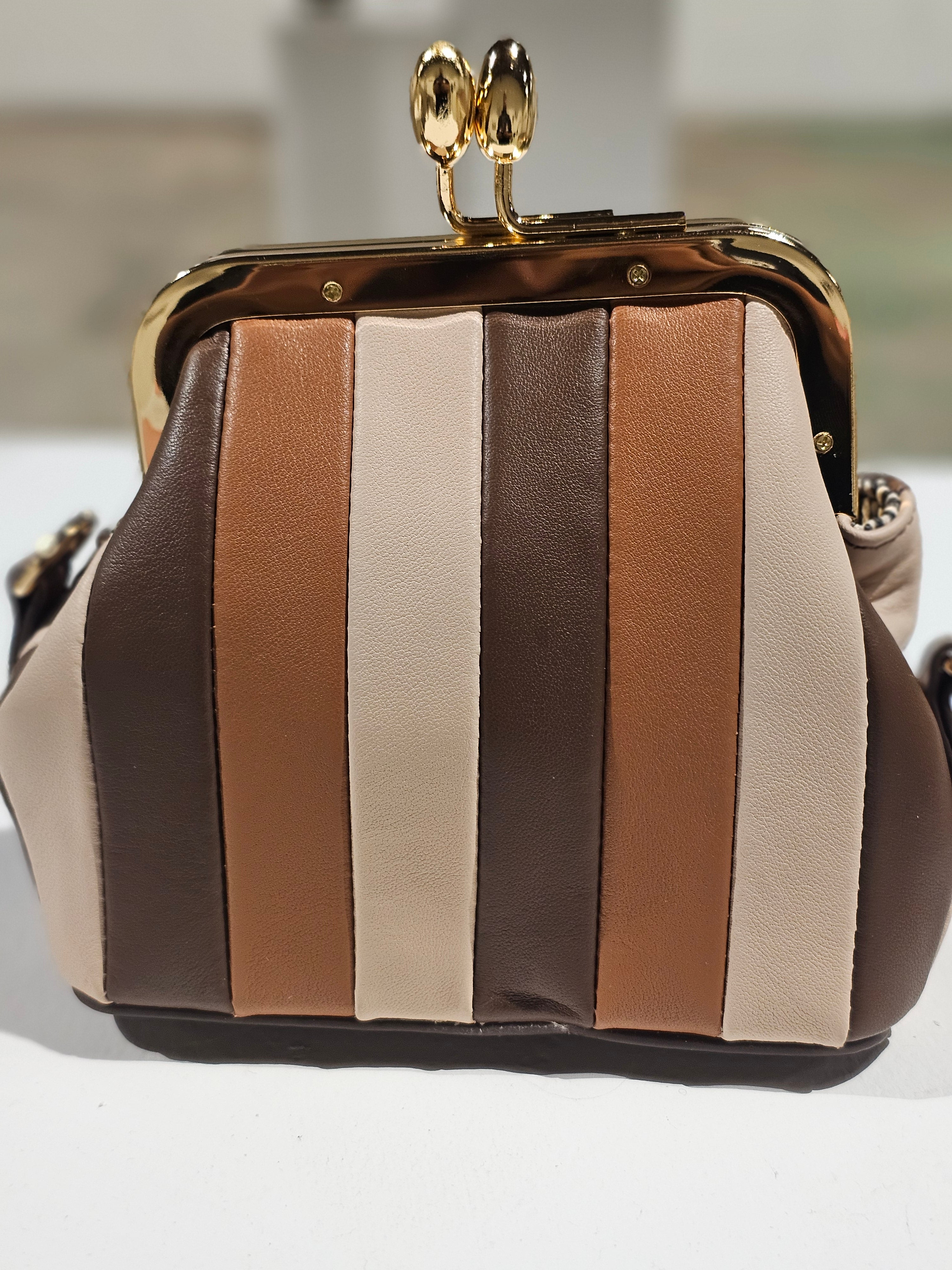 Hot Cocoa Mix Lil Fannie with a crossbody strap