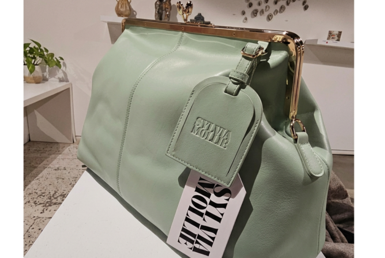 Sylvia Mollie Fannie Bag in soft mint leather